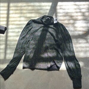 Buckle Black and White Striped Hoodie